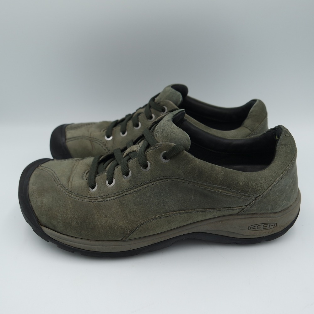 Keen Presidio Womens Olive Green Nubuck Leather Walking Shoes Oxford Size 7
